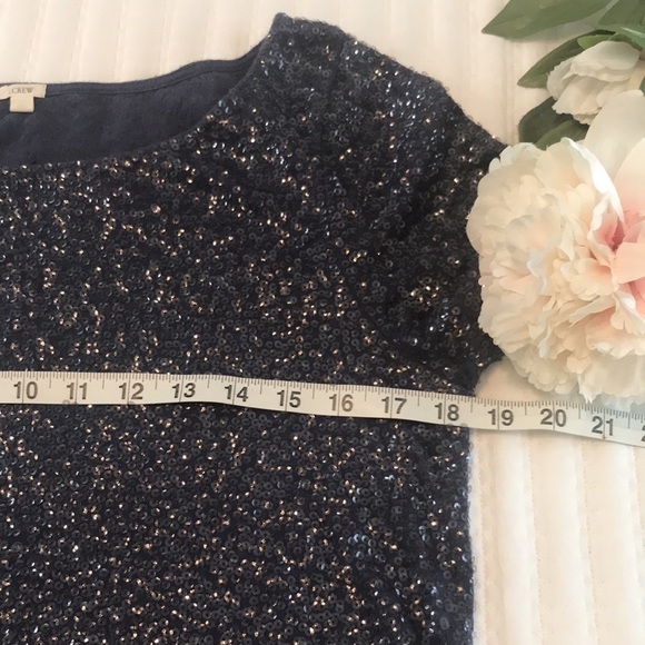 J Crew Long Sleeve Sequin Top Size Medium - Picture 8 of 10